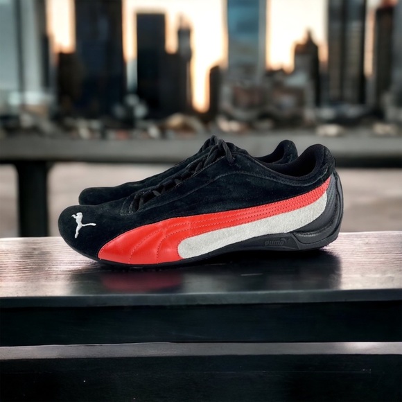 Puma Drift Cat Black Red Suede Leather Mens Size 7.5 EU 40 - Picture 7 of 8